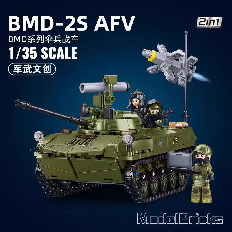 Sluban Military Anti-Aircraft Tank Model Building Blocks Infantry Fighting Vehicle Air Defense System Educational Toy