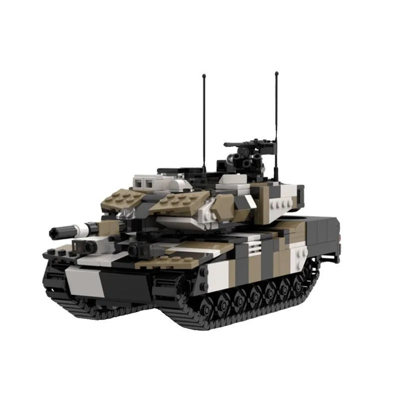 MOC Military Series High Leopard 2 Tank Building Block Model Hand-assembled Boy Love Collecting Bricks Toy Model