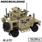 M-ATV Military Vehicle Car Truck Model MRAP MOC Building Blocks Brick Display Toys Gift