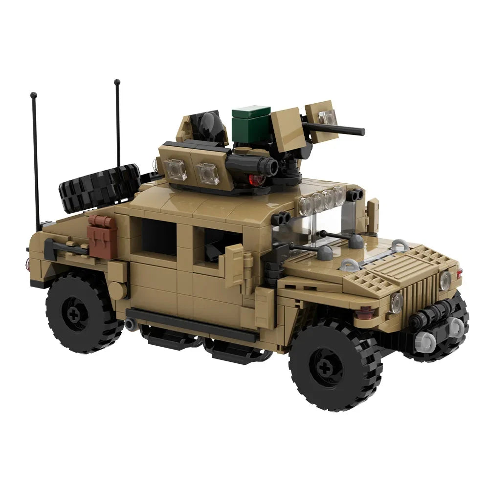 Gobricks MOC Military Series Hummveeeds car Building Blocks Model Militarized off-road vehicle Bricks Assembled Toy ChildrenGift