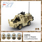 Modern Military Series Britain Jackal Armoured Wheeled Vehicle With Figures MOC Building Block Puzzle Bricks Toys Children Gifts