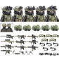 City Special Forces Figures Building Blocks British Special Air Service US Russia SWAT Army Soldiers Military Weapons Bricks Toy