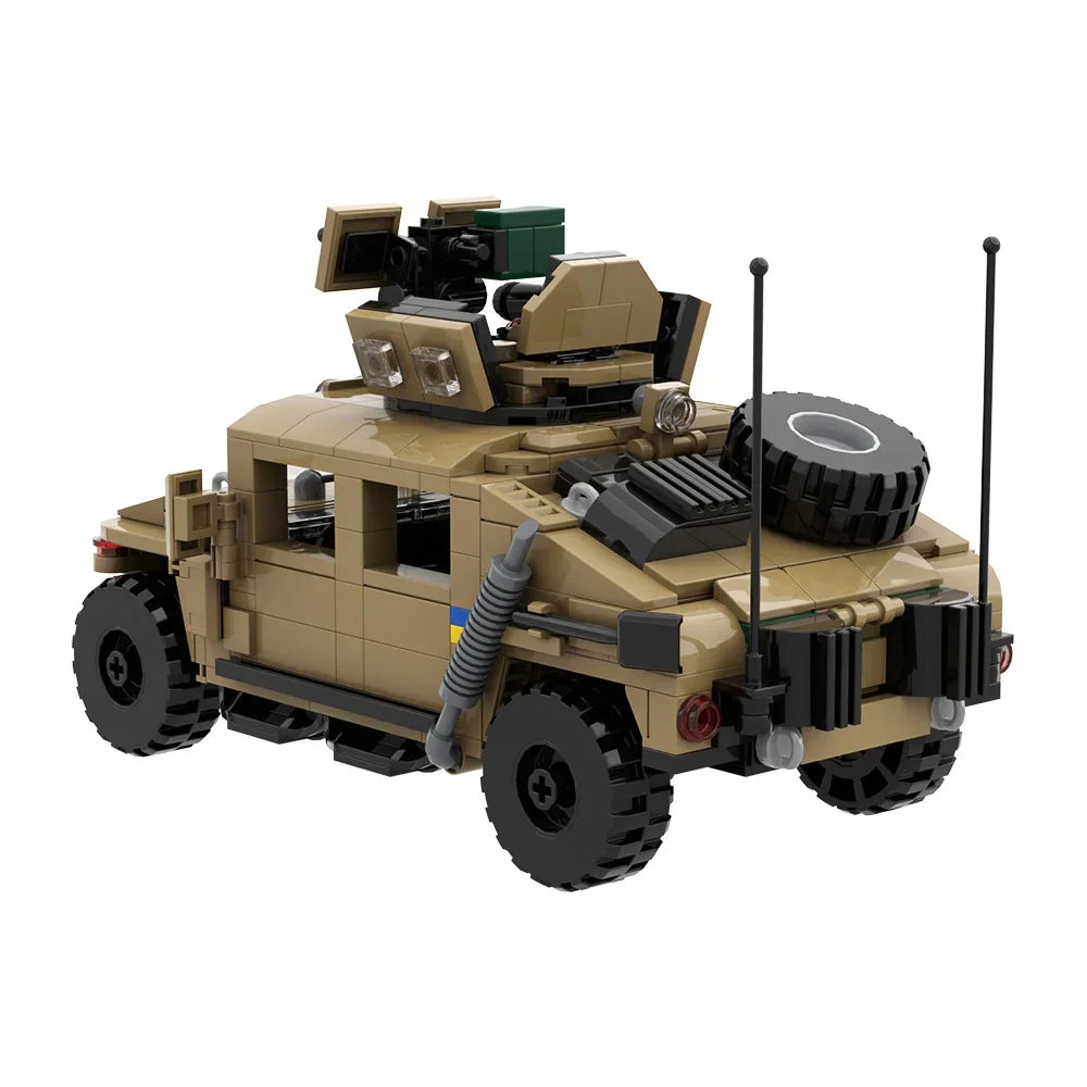 Gobricks MOC Military Series Hummveeeds car Building Blocks Model Militarized off-road vehicle Bricks Assembled Toy ChildrenGift