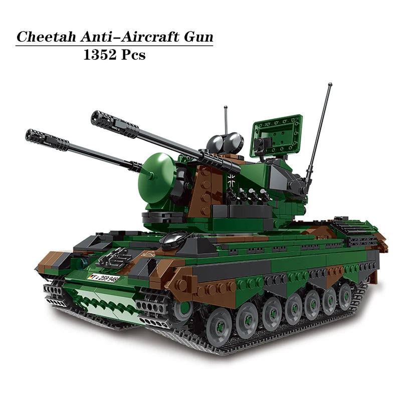 The German Military Weapon Army Weasel Infantry Leopard 2A6 Tank MAN KAT1 8x8 Building Blocks Bricks Toys Compatible With LEGO
