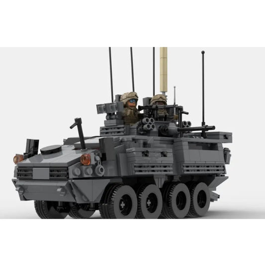 Modern Military CA LAV Infantry armored vehicle Building Blocks Soldier Vehicles Mini 8X8 Tank Models Army Bricks Kids Toys