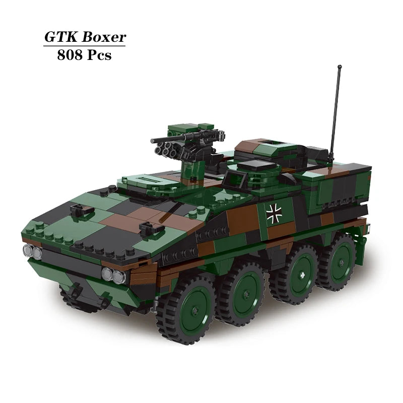 The German Military Weapon Army Weasel Infantry Leopard 2A6 Tank MAN KAT1 8x8 Building Blocks Bricks Toys Compatible With LEGO