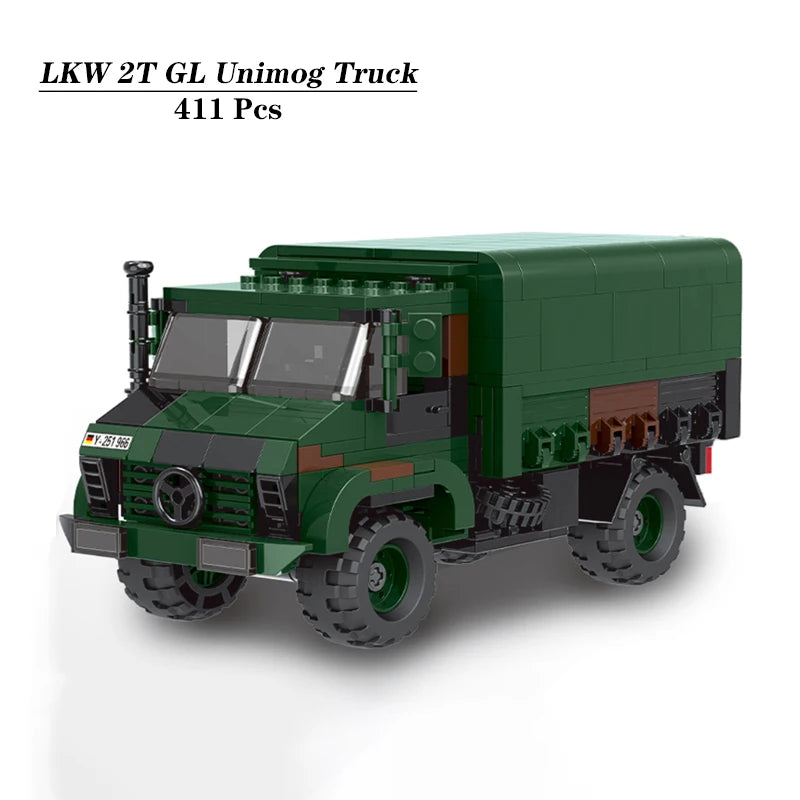 The German Military Weapon Army Weasel Infantry Leopard 2A6 Tank MAN KAT1 8x8 Building Blocks Bricks Toys Compatible With LEGO