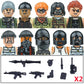 City Accessories MOC Modern Villain Gangster Figures Bazooka Building Block Soldier Mask Helmet Guns Military Weapon Bricks Toys