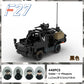 Modern Military Series Britain Jackal Armoured Wheeled Vehicle With Figures MOC Building Block Puzzle Bricks Toys Children Gifts