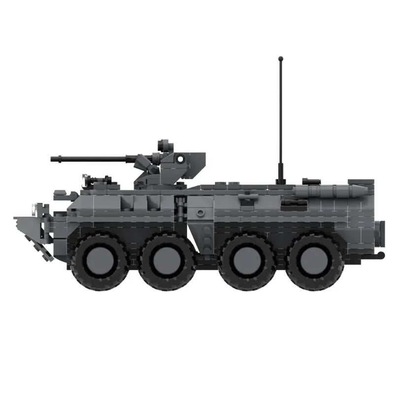 445PCS MOC-215205 Building Blocks WW II Military Truk Vehicle BTR-82A DIY Model Puzzle Bricks Toy Birthday Gifts