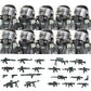 City Police China PTU Special Forces Building Blocks Assault Soldier CTRU Figures Gas Defense Mask Military Weapons Bricks Toys