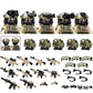 City Special Forces Figures Building Blocks British Special Air Service US Russia SWAT Army Soldiers Military Weapons Bricks Toy
