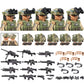 City Special Forces Figures Building Blocks British Special Air Service US Russia SWAT Army Soldiers Military Weapons Bricks Toy
