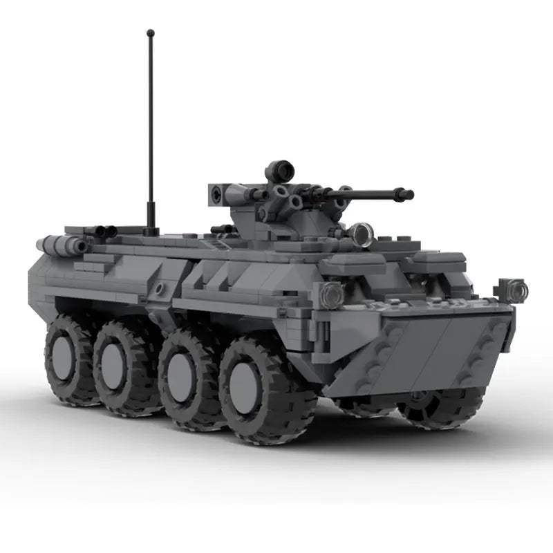 445PCS MOC-215205 Building Blocks WW II Military Truk Vehicle BTR-82A DIY Model Puzzle Bricks Toy Birthday Gifts