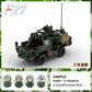 Modern Military Series Britain Jackal Armoured Wheeled Vehicle With Figures MOC Building Block Puzzle Bricks Toys Children Gifts