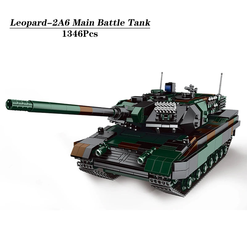 The German Military Weapon Army Weasel Infantry Leopard 2A6 Tank MAN KAT1 8x8 Building Blocks Bricks Toys Compatible With LEGO