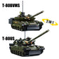 Sluban M38-B1178 2in1 Military WW2 T-80BVMS Main Battle Tank Army Vehicle Weapon Model Bricks Building Block Toy for Gift Kids