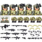 City Special Forces Figures Building Blocks British Special Air Service US Russia SWAT Army Soldiers Military Weapons Bricks Toy